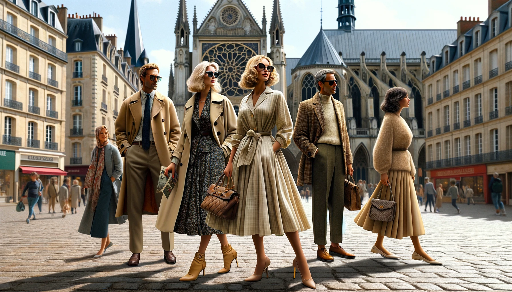 Kathy Fields, her husband Doug, and two friends exploring the medieval splendor of Chartres